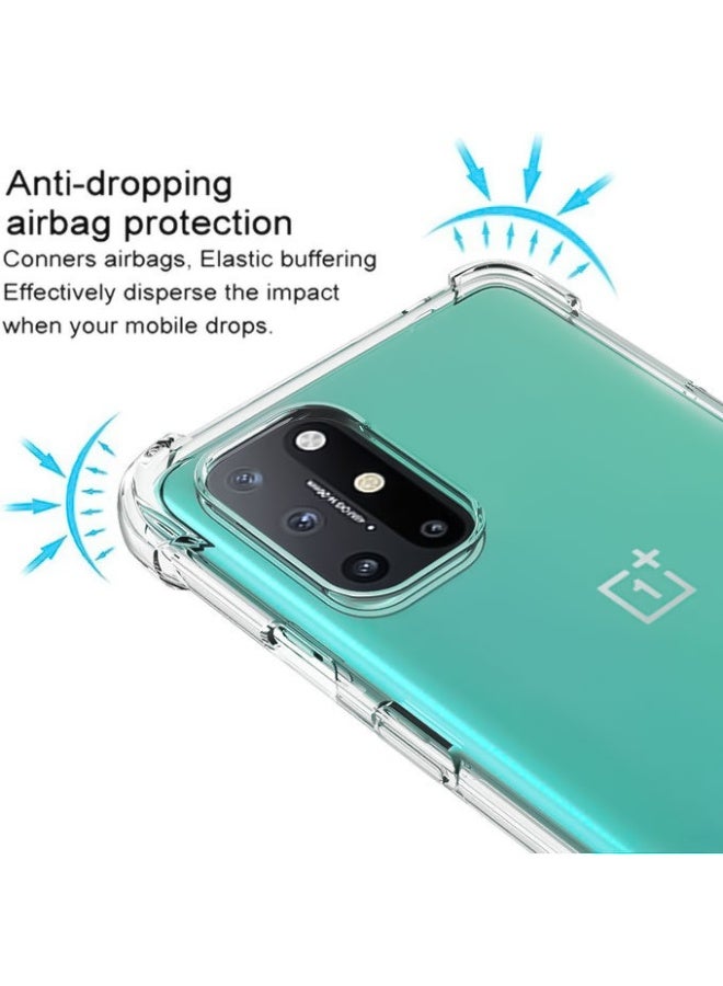Case for Oneplus 8T, Transparent Anti-Shock Protective Case with Corner Bumper Cushion, Soft TPU Silicone Case Slim Anti-Shock Case - Image 2