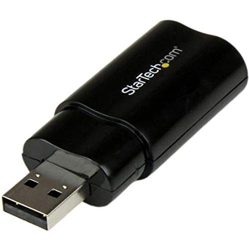 StarTech.com USB Sound Card - 3.5mm Audio Adapter - External Sound Card - Black - External Sound Card, TAA (ICUSBAUDIOB) - Image 2