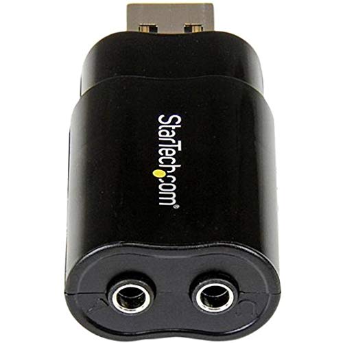 StarTech.com USB Sound Card - 3.5mm Audio Adapter - External Sound Card - Black - External Sound Card, TAA (ICUSBAUDIOB) - Image 3