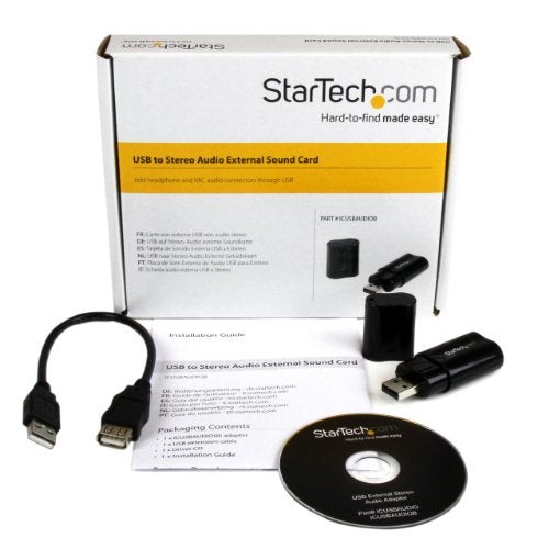StarTech.com USB Sound Card - 3.5mm Audio Adapter - External Sound Card - Black - External Sound Card, TAA (ICUSBAUDIOB) - Image 5