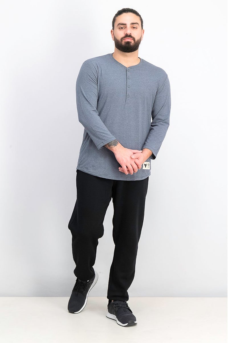 UNDER ARMOUR Men Sportswear Fit Henley Training Tee, Grey - Image 4