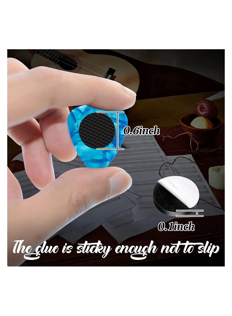 SYOSI Grips, Picker Grip Stop Dropping Your Guitar Picks Grips Help You Hold Guitar Picks Tightly Self Adhesive Guitar Picks Grips for Guitar Picks 20 Pack Only Grips - Image 3