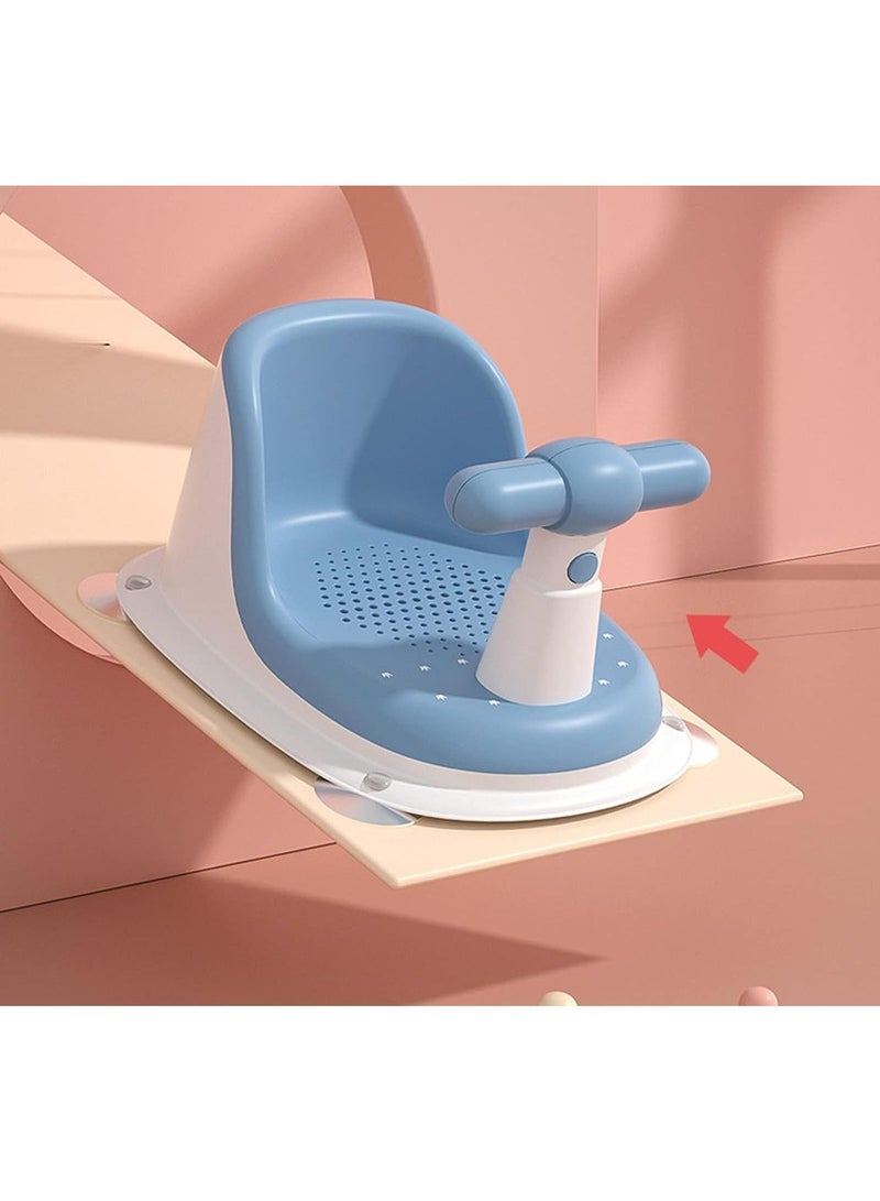 Gonice Baby Bathtub Chair Safety Anti-Slip Soft Mat Bathtub Ring|Toddler Bathtub Seat with Backrest - Image 2