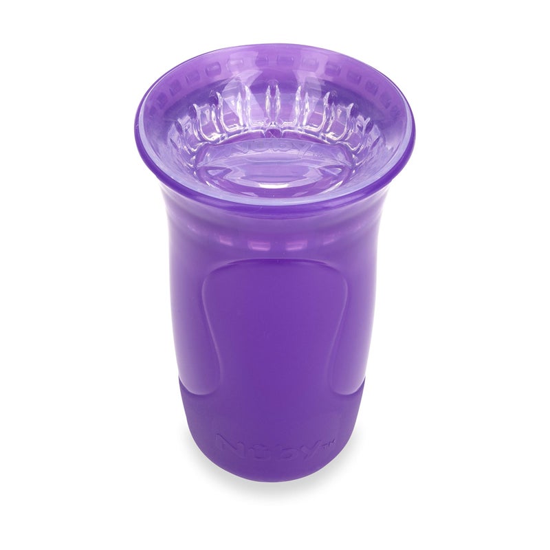 Nuby 3-Piece No-Spill Smart Edge 360 Cup with Touch Flo Easy Clean Silicone Rim, 10 Oz, Girl (Color May Vary) - Image 5