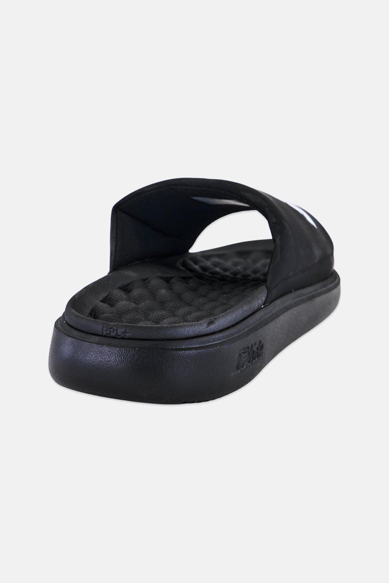 ISlide Men LA Lakers Primary Logo Slip on Slides, Black - Image 3
