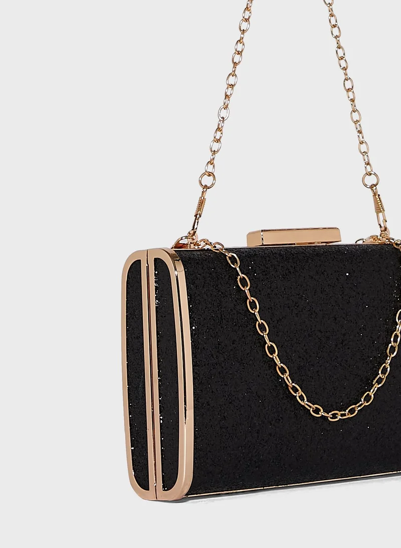 Ginger Glitter Box Clutch Bag