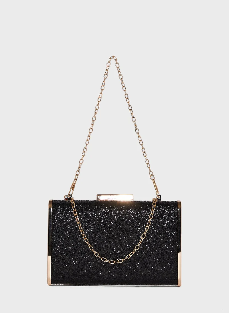 Ginger Glitter Box Clutch Bag