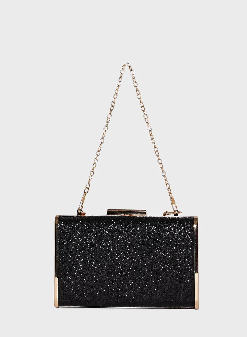 Ginger Glitter Box Clutch Bag