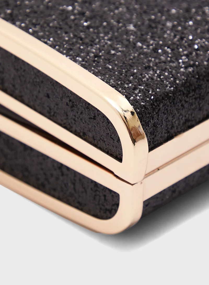 Ginger Glitter Box Clutch Bag