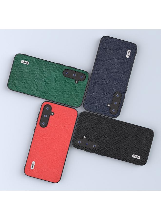 اس-توب جراب لهاتف Samsung Galaxy S23 FE 5G من ABEEL جراب هاتف من الجلد الأصلي بملمس متقاطع - Image 5