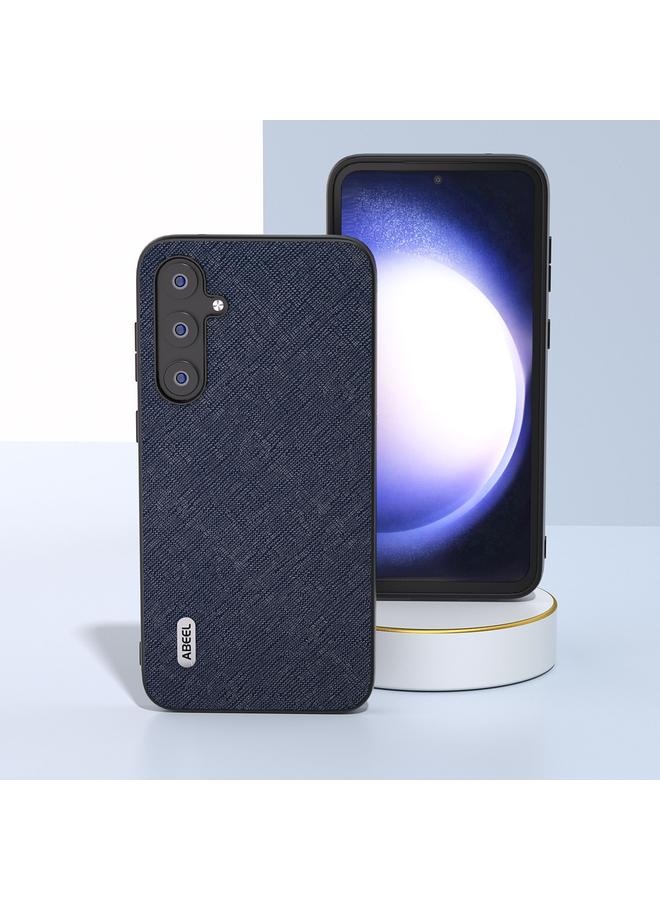 اس-توب جراب لهاتف Samsung Galaxy S23 FE 5G من ABEEL جراب هاتف من الجلد الأصلي بملمس متقاطع - Image 2