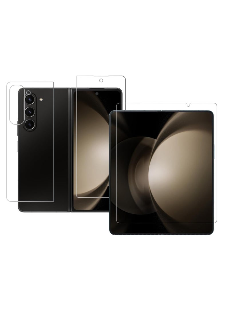 DUSALA 3 In 1 Screen Protector for Galaxy Z FOLD 5 Screen Protector film, Soft HD Clear Anti-Scratch Bubble-Free Full Coverage Screen front & back Protector Film for Galaxy Z FOLD 5 - Image 1