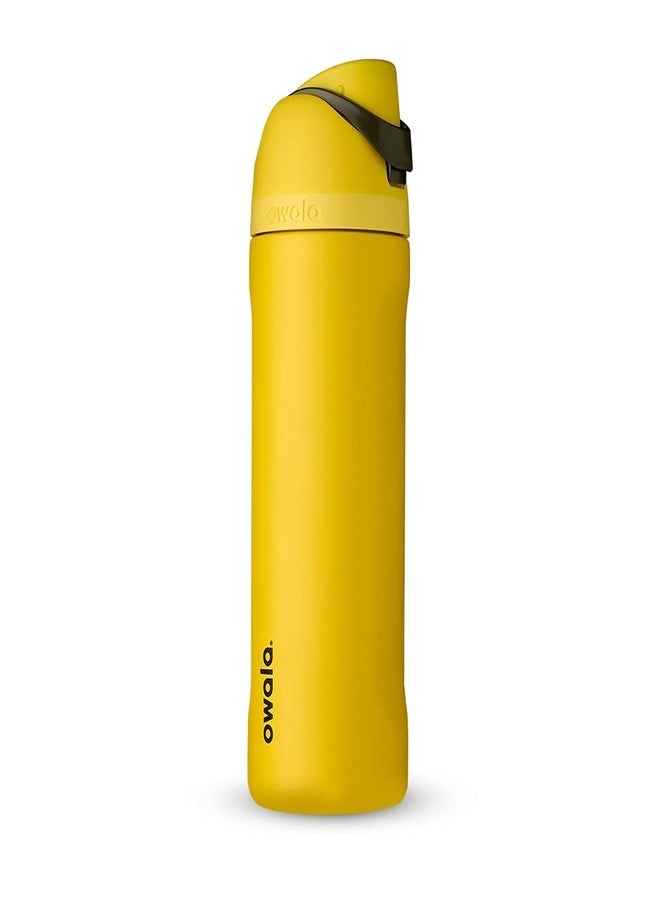 Owala Harry Potter FreeSip Insulated Stainless Steel Water Bottle with Straw, BPA-Free Sports Water Bottle, Great for Travel, 24 oz, Hufflepuff - Image 1