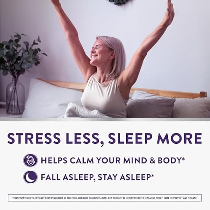 ZzzQuil PURE Zzzs De-Stress 2mg Melatonin Gummies, , Sleep Aids for Adults, Ashwagandha for Stress Support, 60 Gummies - Image 4