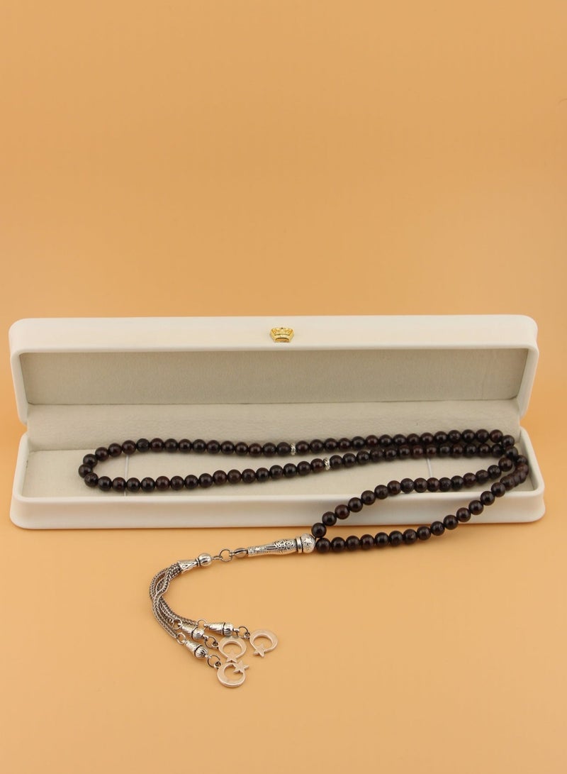 مجموعة كامين مسبحة من حجر العقيق - Image 2