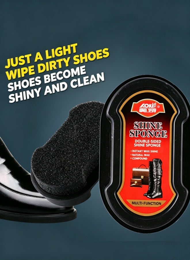 Aoki 2 Pcs Colorless Instant Shine Shoe Sponges,Quick Gloss Shoe Polish Sponge with Natural Wax,Double-Sided Shoe Care Tool for Leather Shoes Boots Bags,Portable Cleaning Sponge for Daily and Travel Use2 Pcs Colorless Instant Shine Shoe Sponges,Quick Gloss Shoe Polish Sponge with Natural Wax,Double-Sided Shoe Care Tool for Leather Shoes Boots Bags,Portable Cleaning Sponge for Daily and Travel Use - Image 4