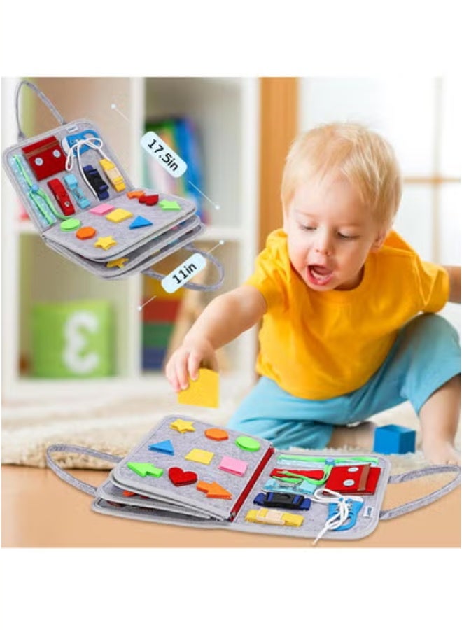 general Busy Board for Toddlers, Busy Book Montessori Toys for 1 2 3 4 Year Old, Sensory Board Learning Activities for Fine Motor Skills, Gifts for Boys Girls, Travel Toys for Airplane Car - Image 5