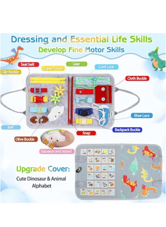 general Busy Board for Toddlers, Busy Book Montessori Toys for 1 2 3 4 Year Old, Sensory Board Learning Activities for Fine Motor Skills, Gifts for Boys Girls, Travel Toys for Airplane Car - Image 2