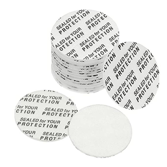 PATIKIL 25mm/0.98" Foam Lid Liner, 150 Pack PS Foam Resistant Tamper Pressure Sensitive Seal for Bottle Cap Liners Seals
