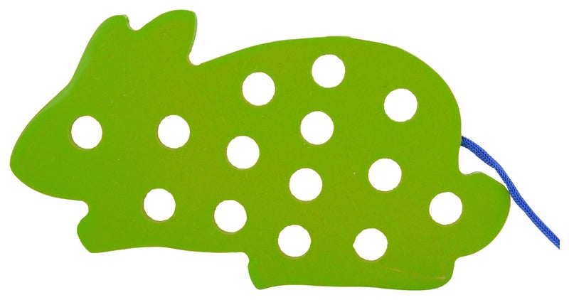 Skillofun H-4K Wooden Sewing Toys - Rabbit, Enhance fine Motor Skills Through Intricate Sewing tasks - Engages Toddlers in Productive, Educational Play - Safe and Non-Toxic Materials - Image 3