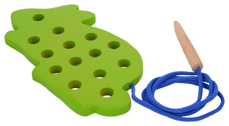 Skillofun H-4K Wooden Sewing Toys - Rabbit, Enhance fine Motor Skills Through Intricate Sewing tasks - Engages Toddlers in Productive, Educational Play - Safe and Non-Toxic Materials - Image 2