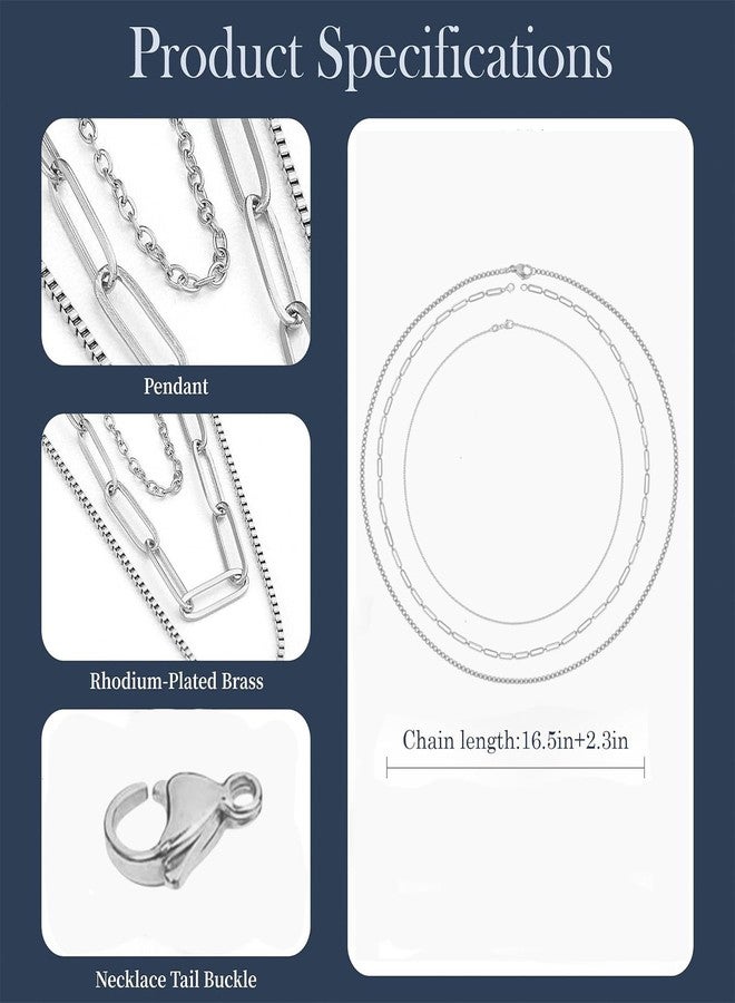 فاما سلسلة عنق من الفولاذ المقاوم للصدأ والفضة عيار 14 قيراطًا من فاما فاشنز، بتصميم صندوق ورقي، مناسبة للنساء والفتيات. - Image 4