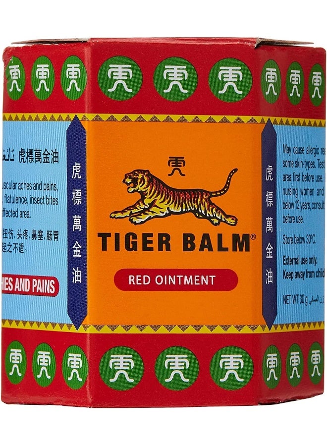 Tiger Balm مرهم تايجر بالسم الأحمر 30 جرام - Image 1