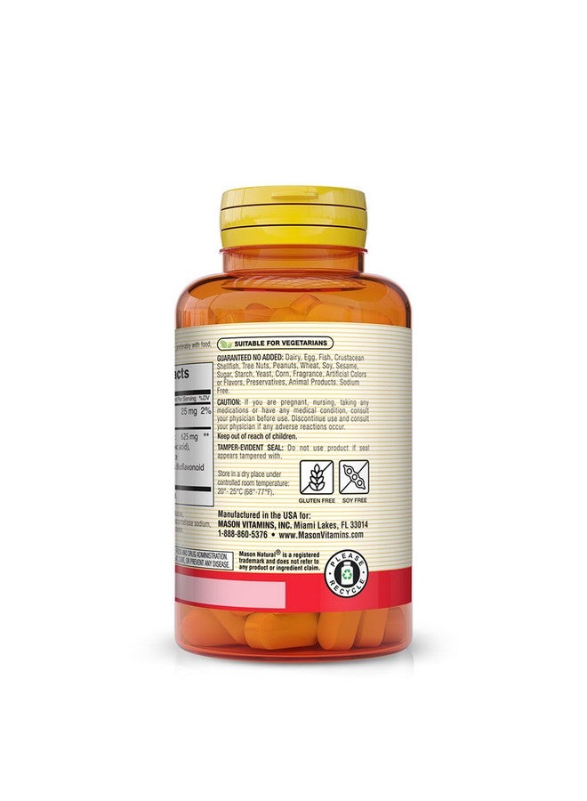 MASON NATURAL Plant Based Quercetin Complex 625 mg - Immunity Booster, Healthy Inflammatory Response, Potent Antioxidant, 60 Tablets - Image 3