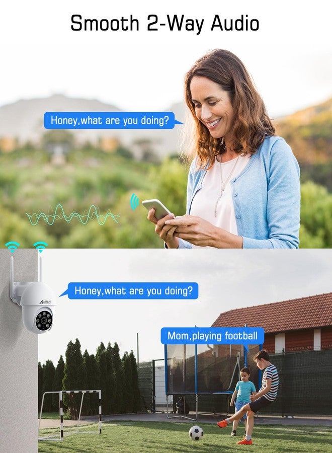 ANRAN 3K/5MP WiFi Security Camera for Home/House Outdoor: 2.4/5GHz Dual-Band, Auto-Tracking, 360° Pan-Tilt, 2-Way Audio, Full Color Night Vision, 24/7 Recording - Image 3