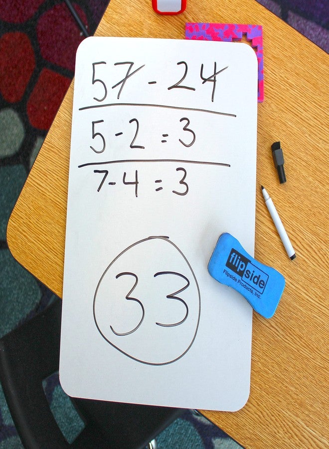 Flipside Products 11" x 16" Large Dry Erase White Boards, Classroom Pack, Single-Sided Lapboard for Class, Reusable for Group Participation - 12 Pack - Image 4
