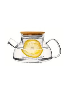 600ml Borosilicate Glass Teapot with Glass Infuser Elegantly Designed for Loose Leaf & Blooming Tea  Clear Leaf, With  Bamboo Lid And Strainer. Heat Resistant Stovetop Safe Glass Kettle. - pzsku/Z935D8D076954DAC51BF5Z/45/_/1697016588/15782fda-1533-4ee3-911a-83d96c74c551