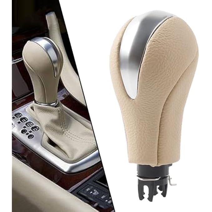 rayihni Automatic Shift Knob for 20122020 Nissan Patrol Y62 Infiniti Accessoriesfor FX35 FX37 FX50 EX25 EX35 G25 G35 G37 QX50 QX56 QX70 QX80 Leather and Synthetic Fiber Materials Brown - Image 1