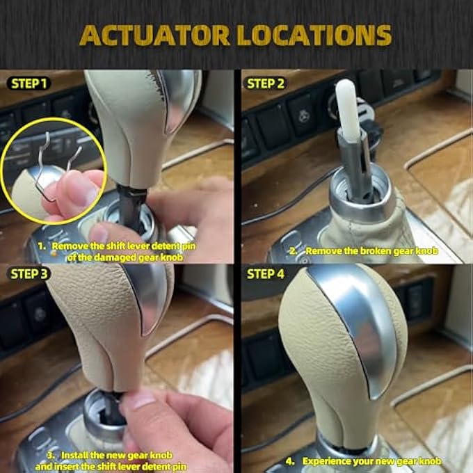 rayihni Automatic Shift Knob for 20122020 Nissan Patrol Y62 Infiniti Accessoriesfor FX35 FX37 FX50 EX25 EX35 G25 G35 G37 QX50 QX56 QX70 QX80 Leather and Synthetic Fiber Materials Brown - Image 5
