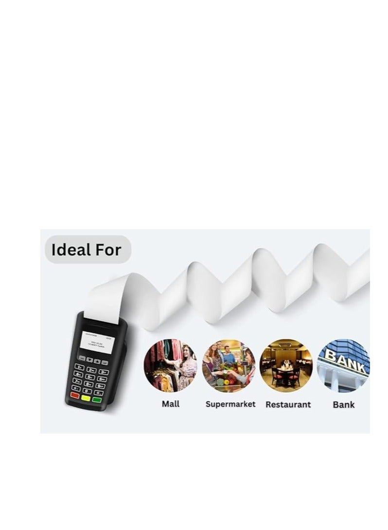 Terabyte Thermal Paper Receipt Rolls, 57 x 40mm Bill Ticket Printing for POS/Cash Register Receipt, Credit Card Machine, EPOS (PACK OF 10) - Image 3