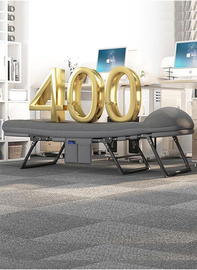 GoldenLike Folding Bed,Portable Foldable Camping Bed with Mattress,Comfortable Recliner Bed Lounger Chair,Adjustable Camping Cot  for Outdoor Beach and Office Nap (200 * 66 * 30cm)  - Image 4