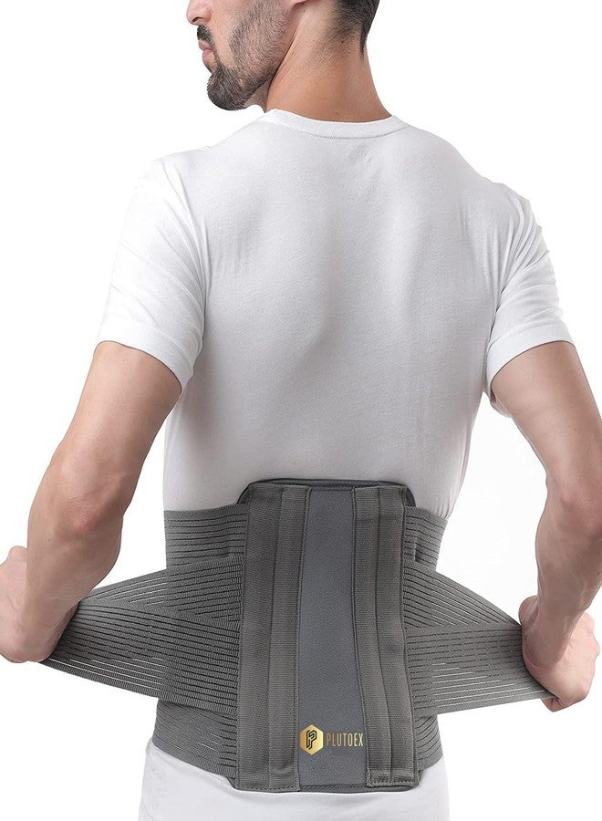 Plutoex "Premium Adjustable Lumbar Support Belt for Effective Back Pain Relief - Unisex Waist Brace with Custom Fit - Lumbar Support for Men and Women - 1 Unit, Free Size" - Image 1