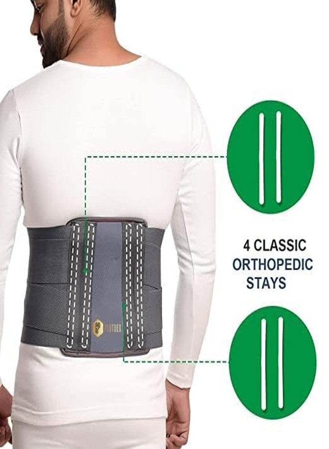 Plutoex "Premium Adjustable Lumbar Support Belt for Effective Back Pain Relief - Unisex Waist Brace with Custom Fit - Lumbar Support for Men and Women - 1 Unit, Free Size" - Image 2