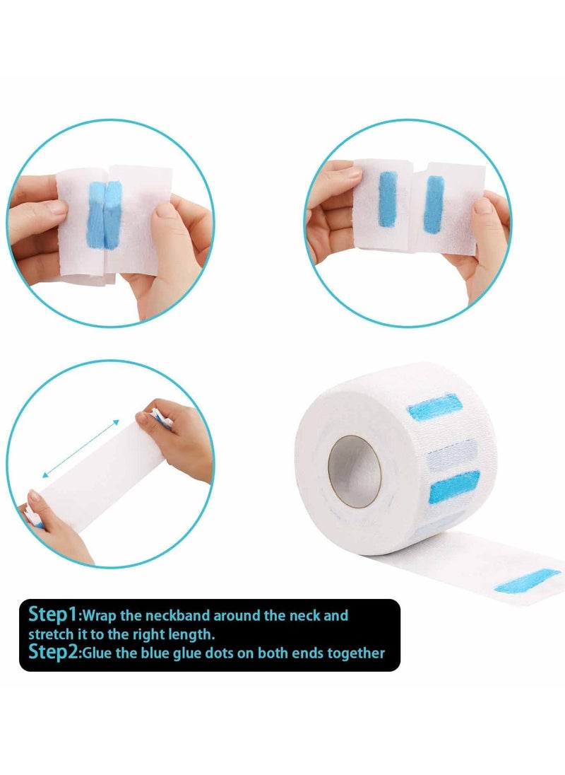 Generic 4 Rolls Disposable Barber Paper Neck Strips Disposable Neck Paper,Professional Stretchy Paper Neck Band Protector Hairdressing Accessory Tool  - Image 5