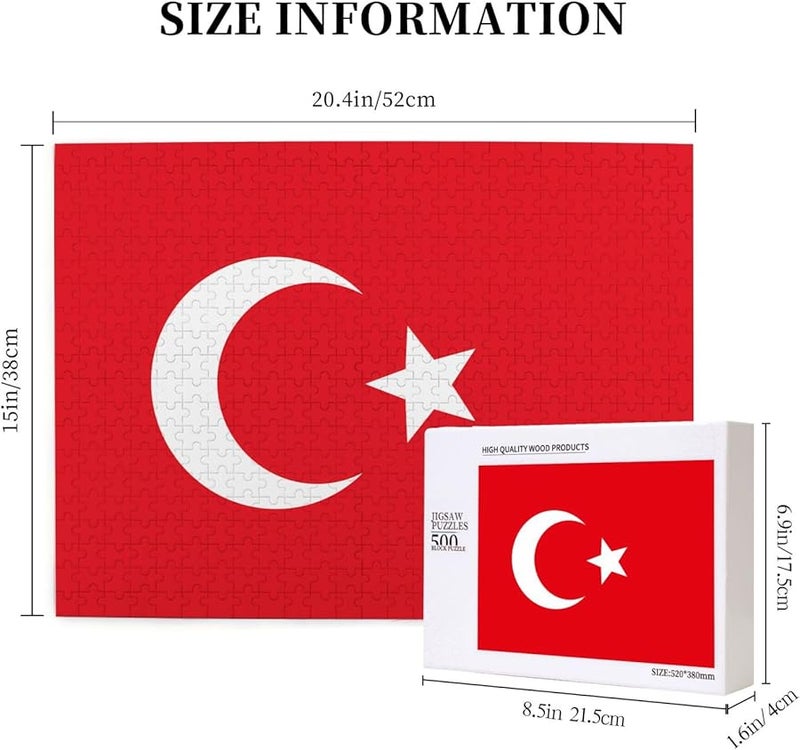 Turkey Flag Jigsaw Puzzle 500 Pieces For Adults Home Decor Gift 20 4 X 15 Inches - Image 5