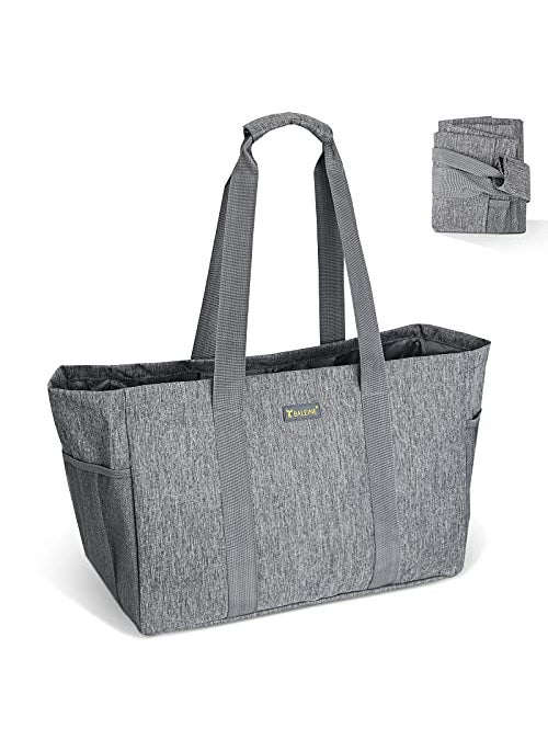 Baleine - BALEINE Soft 9 Gallon Extra Large Utility Tote Foldable Reusable Storage Bag Winter Gray - Image 1