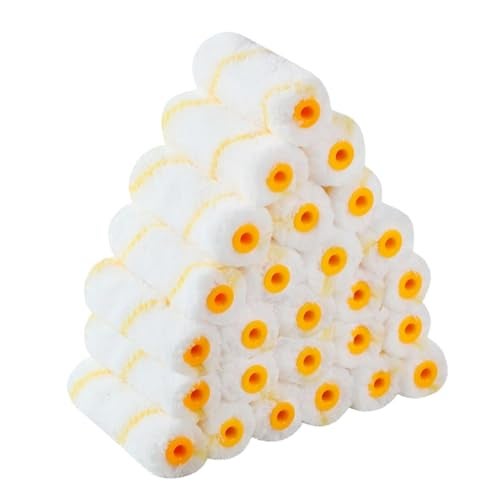 Pro-Grade Pro Grade Paint Roller Cover Set,Wall Painting Roller Naps for Professional or Home Owners with All Paints and Stains. Paint Roller Covers are for House or Commercial Use. (4" Mini 25Ea) - Image 1