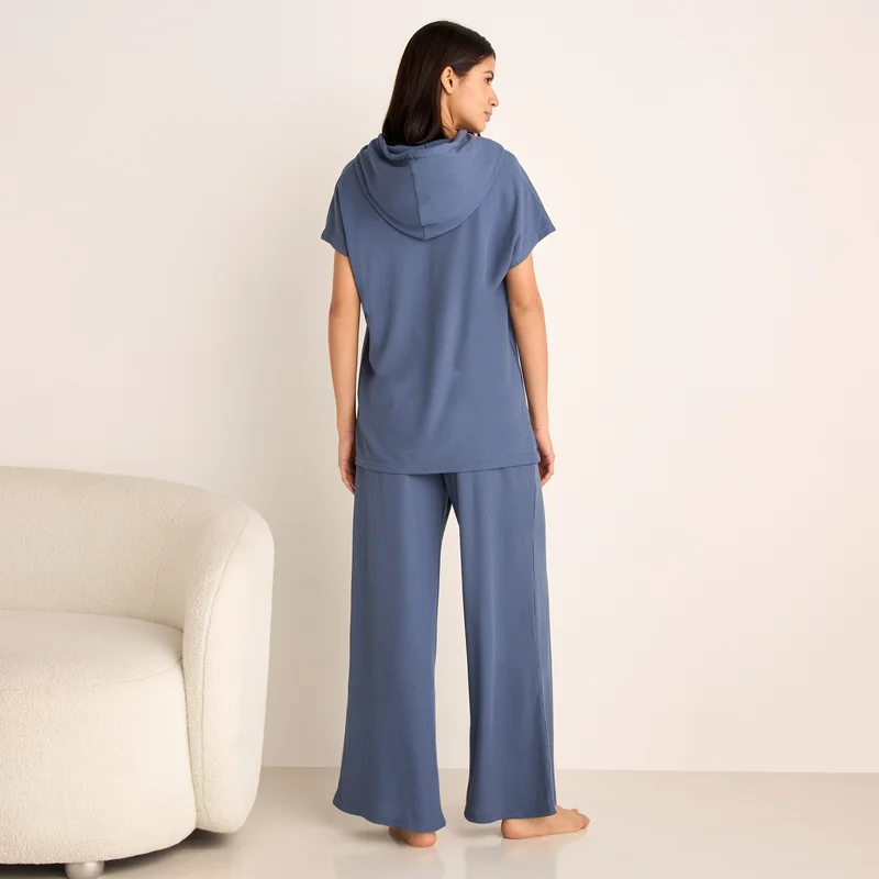 Splash FAV Ribbed Hooded T-shirt and Pyjama Set