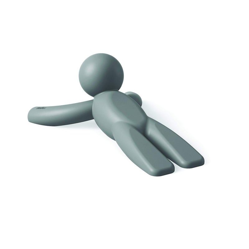 Umbra Buddy Door Stop, Heavy-Duty and Flexible, Soft-Touch Finish, Protects Your Floors, Grey - Image 4