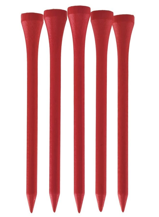 TH Golf Wooden Golf Tees 70mm | Pack of 50 & 100 | Multiple Colour Options | Premium Durable Wooden Golf Tees (Red, Pack of 50) - Image 2