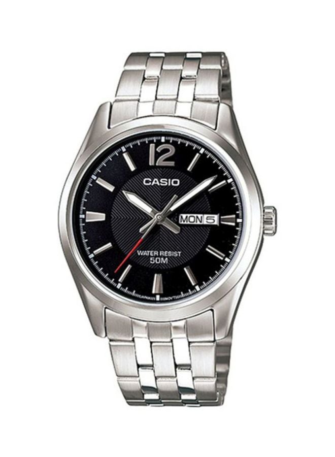 CASIO Men Stainless Steel Analog Watch MTP-1335D-1ADF - 38 mm - Silver - Image 1