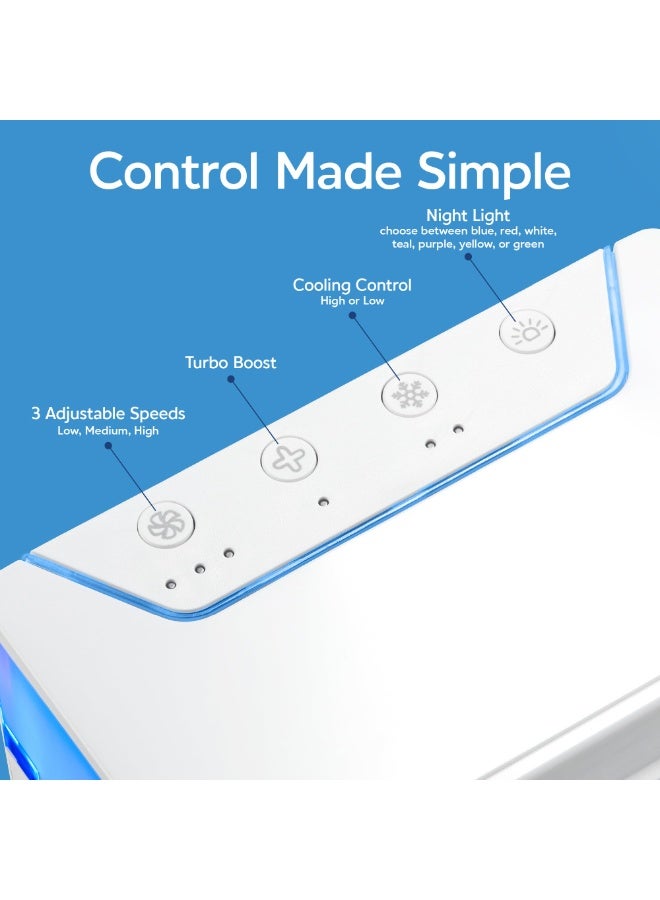 Portable Air Conditioner, Personal Evaporative Air Cooler, Desktop Cooling Fan for Room, Bedroom, Office, Camping  - Image 5