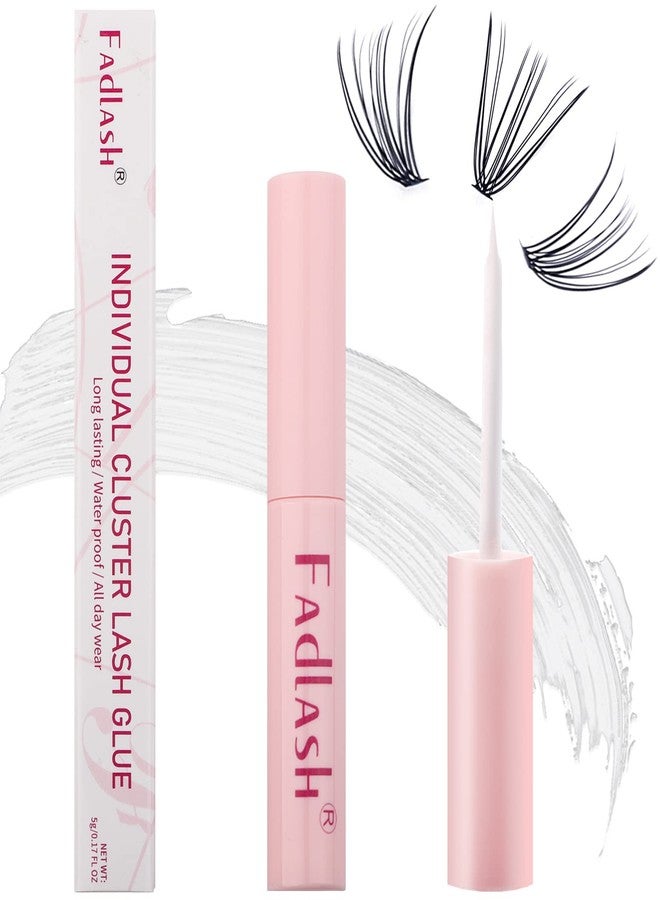 FADLASH Lash Cluster Glue DIY Lash Extension Kit Lash Bond Cluster Lashes Glue Waterproof Clear Eyelash Glue Latex Free Individual Lashes Glue Sensitive Eyes Strong Hold 48-72 Hours - Image 1