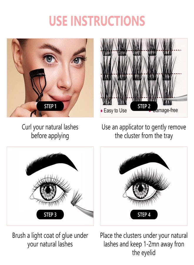 FADLASH Lash Cluster Glue DIY Lash Extension Kit Lash Bond Cluster Lashes Glue Waterproof Clear Eyelash Glue Latex Free Individual Lashes Glue Sensitive Eyes Strong Hold 48-72 Hours - Image 5