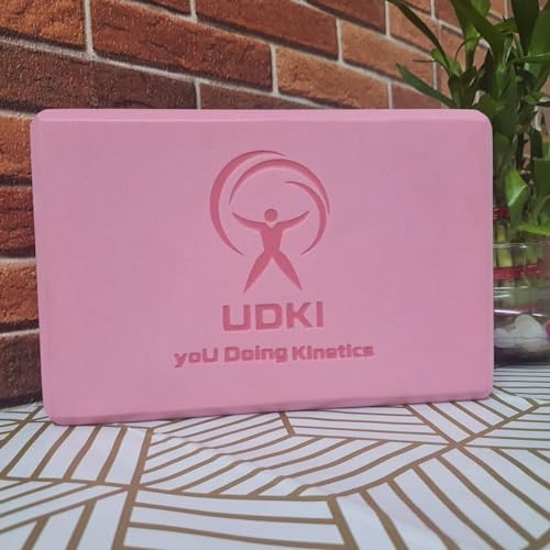 UDKI Yoga Block Set of 2, Extra Large (Light Pink) | High-Density EVA Foam, Soft Surface for Balance, Support & Performance | Ideal for Strength Training & Yoga Exercises (3"x9"x6") - Image 3