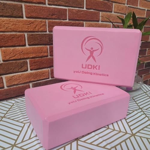 UDKI Yoga Block Set of 2, Extra Large (Light Pink) | High-Density EVA Foam, Soft Surface for Balance, Support & Performance | Ideal for Strength Training & Yoga Exercises (3"x9"x6") - Image 2
